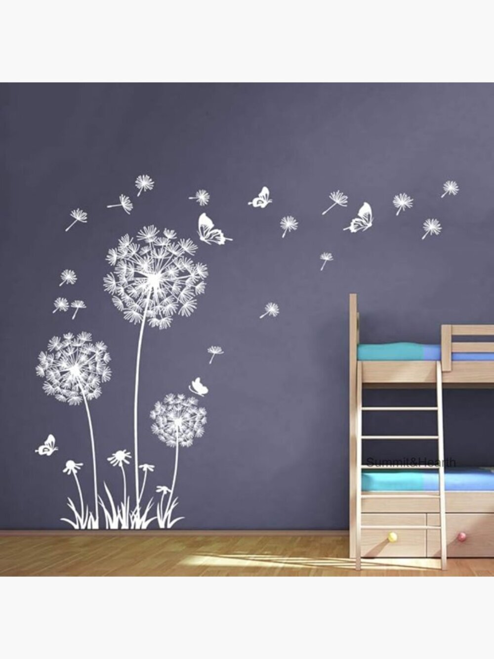 Large Vinyl Wall Decals Dandelion Butterfly Home Decor Stickers
